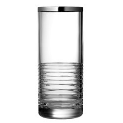 Vera Wang for Wedgwood Grosgrain Nouveau Vase, H25cm, Clear / Platinum